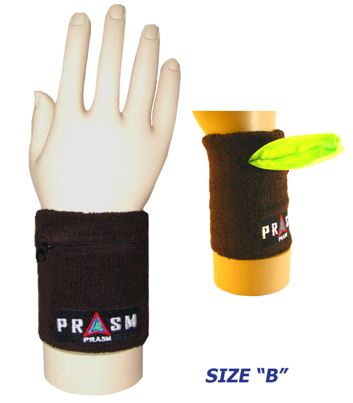 PRASM Unisex Cotton Wristband with Zipper Pocket
