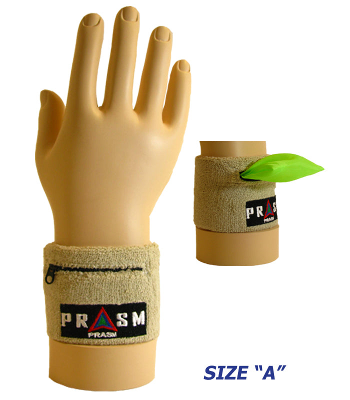 PRASM Unisex Cotton Wristband with Zipper Pocket