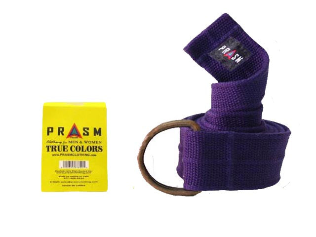 PRASM Unisex Canvas Web Belt with D-ring Buckle