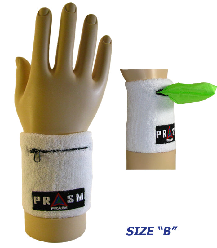 PRASM Unisex Cotton Wristband with Zipper Pocket