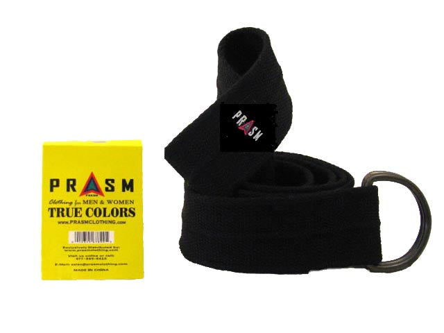 PRASM Unisex Canvas Web Belt with D-ring Buckle