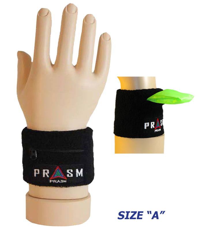 PRASM Unisex Cotton Wristband with Zipper Pocket