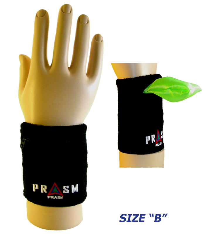 PRASM Unisex Cotton Wristband with Zipper Pocket