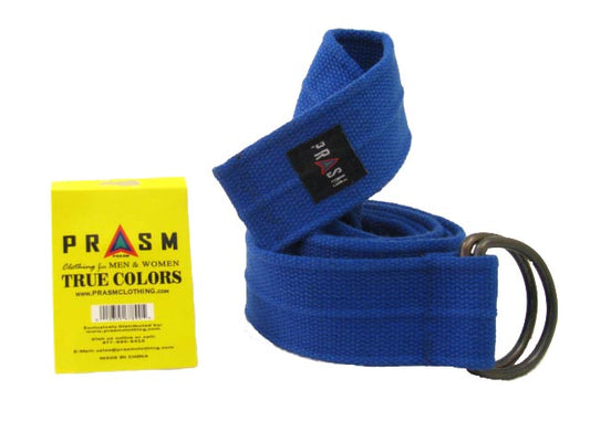 PRASM Unisex Canvas Web Belt with D-ring Buckle