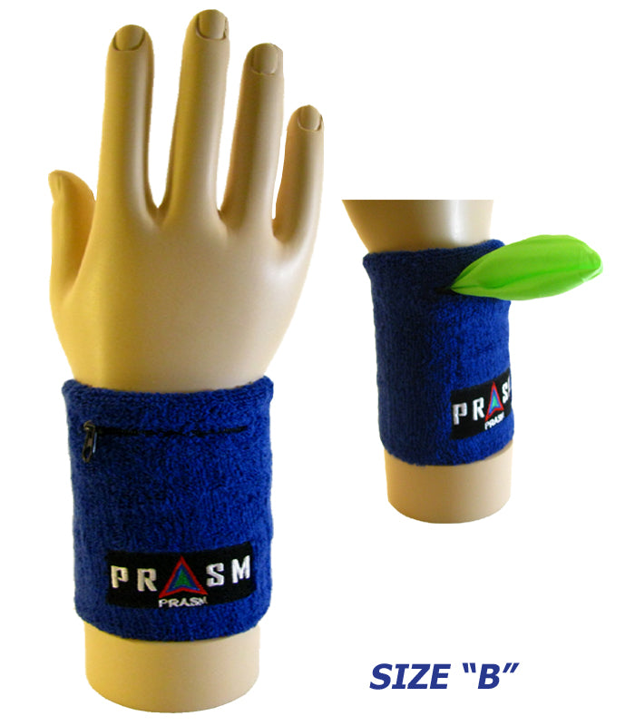 PRASM Unisex Cotton Wristband with Zipper Pocket