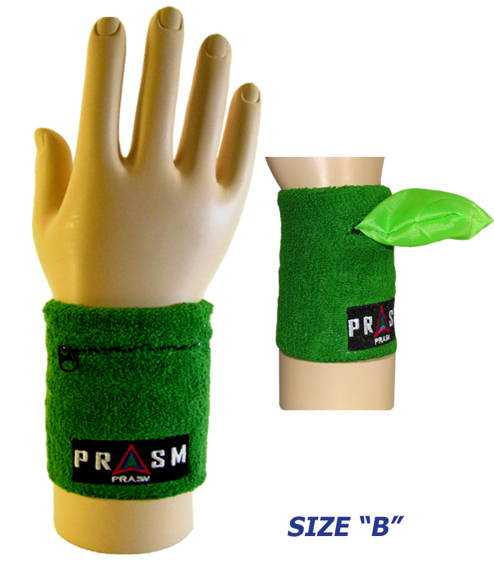 PRASM Unisex Cotton Wristband with Zipper Pocket