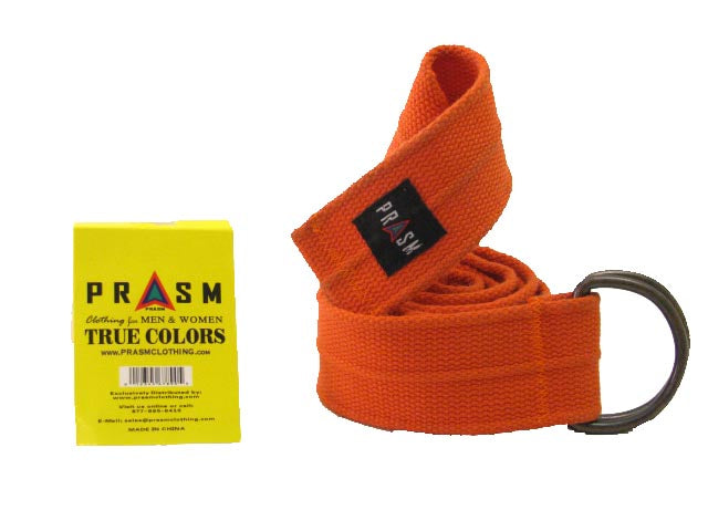 PRASM Unisex Canvas Web Belt with D-ring Buckle