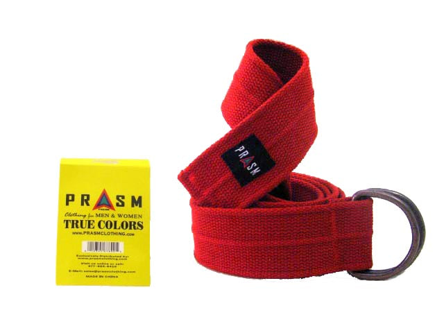 PRASM Unisex Canvas Web Belt with D-ring Buckle