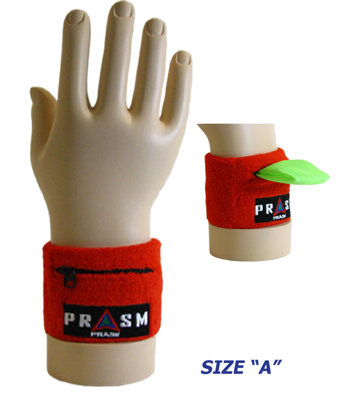 PRASM Unisex Cotton Wristband with Zipper Pocket