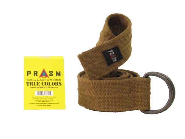 PRASM Unisex Canvas Web Belt with D-ring Buckle
