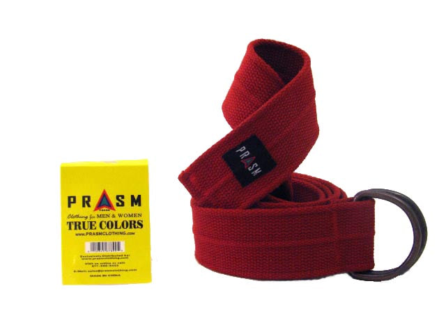 PRASM Unisex Canvas Web Belt with D-ring Buckle