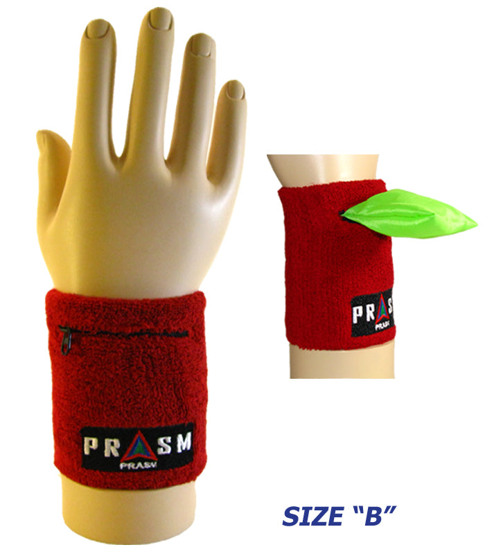 PRASM Unisex Cotton Wristband with Zipper Pocket