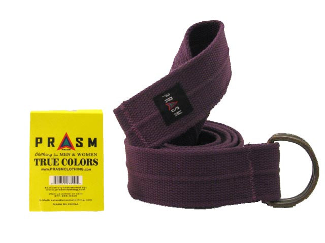 PRASM Unisex Canvas Web Belt with D-ring Buckle