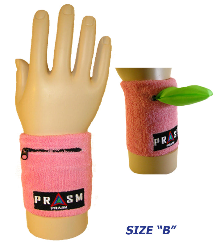 PRASM Unisex Cotton Wristband with Zipper Pocket