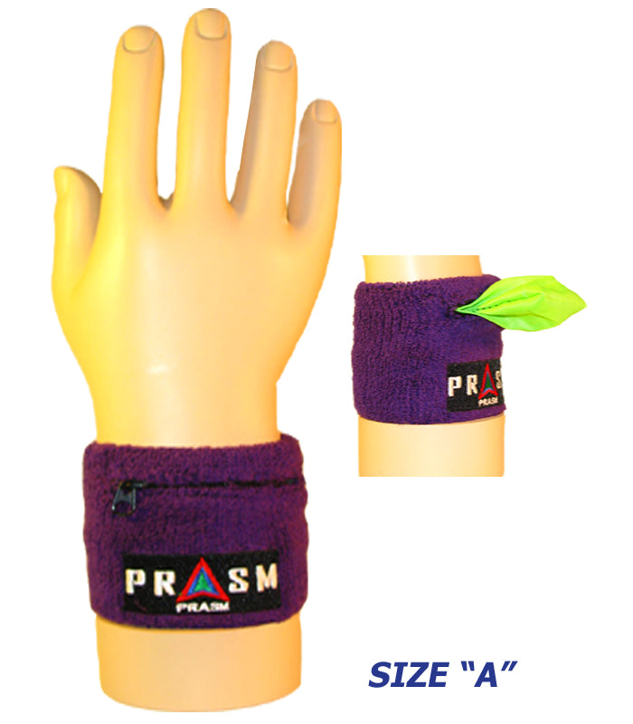 PRASM Unisex Cotton Wristband with Zipper Pocket