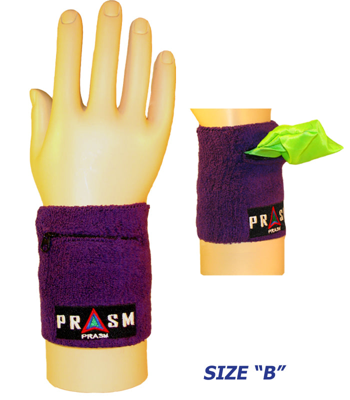 PRASM Unisex Cotton Wristband with Zipper Pocket