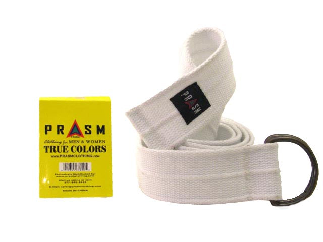 PRASM Unisex Canvas Web Belt with D-ring Buckle
