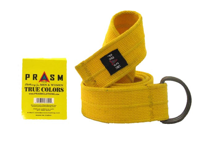 PRASM Unisex Canvas Web Belt with D-ring Buckle