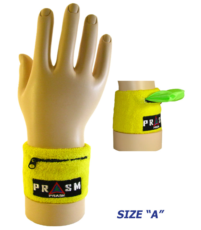 PRASM Unisex Cotton Wristband with Zipper Pocket