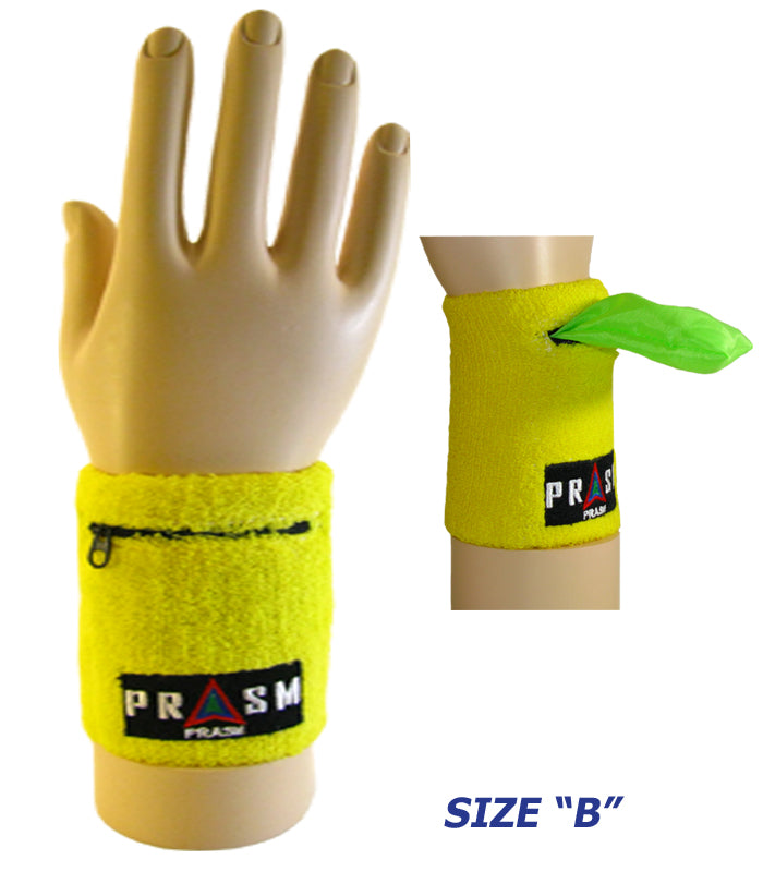 PRASM Unisex Cotton Wristband with Zipper Pocket